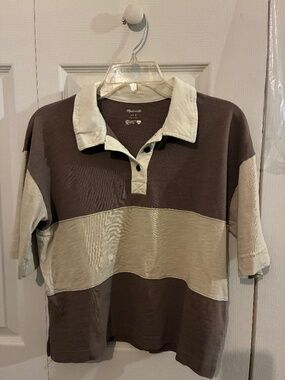 Madewell Short Sleeve Striped Polo